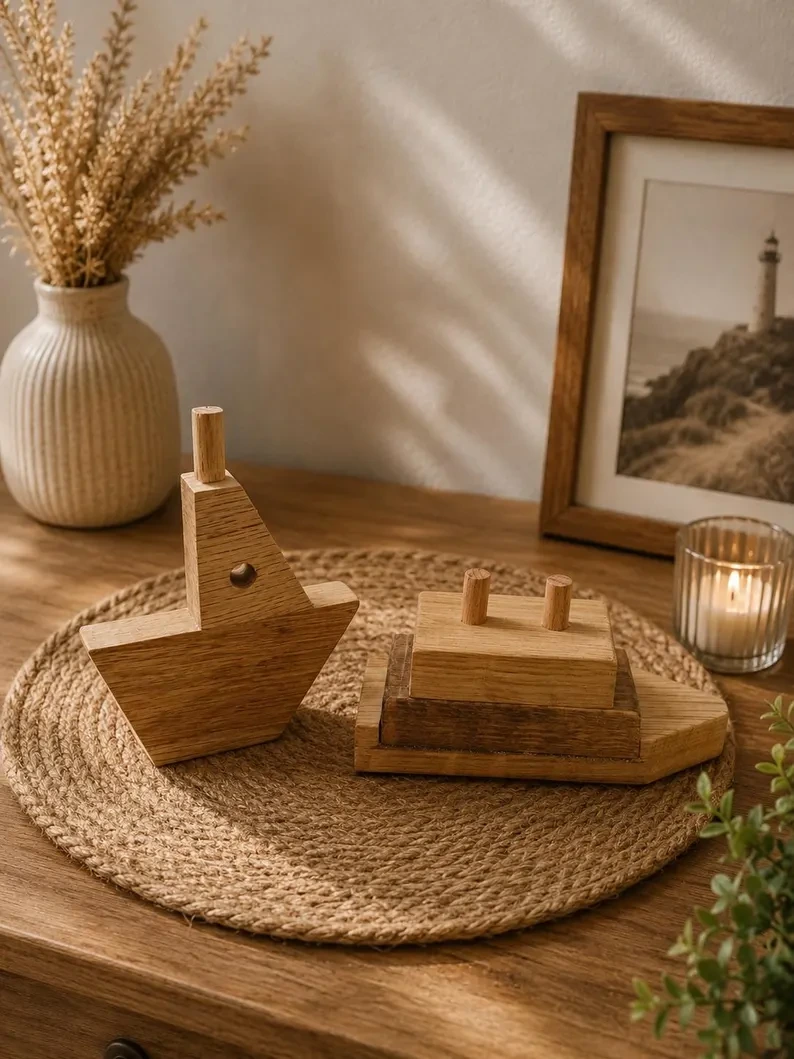 Jouets artisanaux en bois fabriqués à la main
